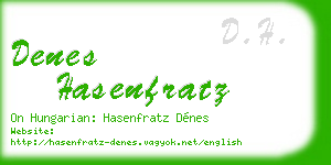 denes hasenfratz business card